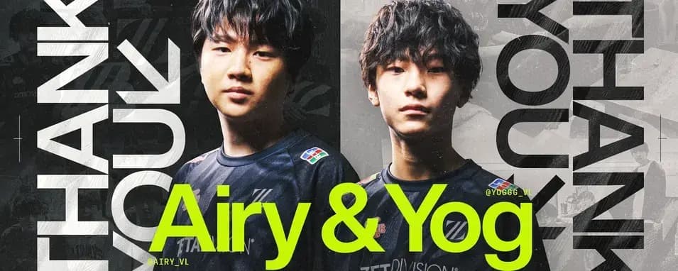  ZETA DIVISION  ends contracts with Airy and  Yog  from VALORANT Academy