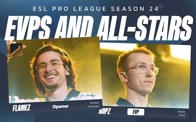 flameZ e ropz lideram a lista de EVP de seis jogadores para a ESL Pro League Season 24