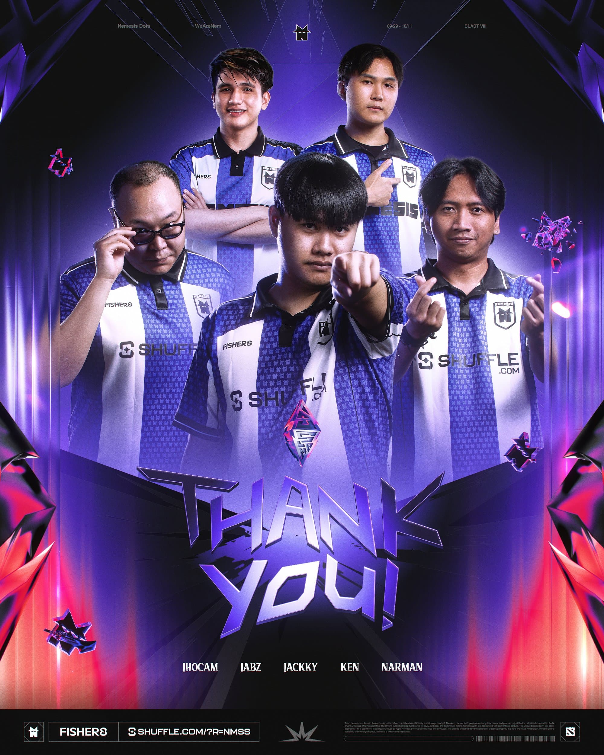 1w sweep Team Nemesis to survive BLAST Slam VIII group stage