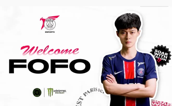 PSG anunció oficialmente la incorporación de FoFo : FoFo , quien ha luchado en LPL durante muchos años, ahora regresa a la nueva región LCP