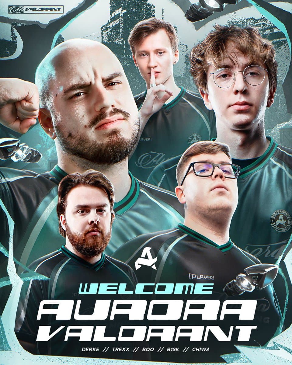 Aurora enter VALORANT with Derke , Boo and trexx in new EMEA roster