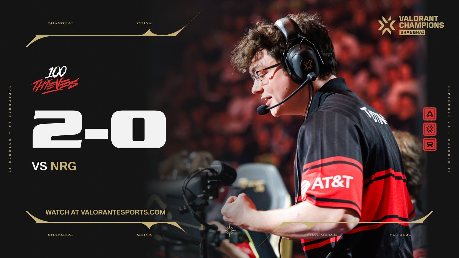 100 Thieves varre NRG para garantir uma posição entre os quatro primeiros no VALORANT Champions