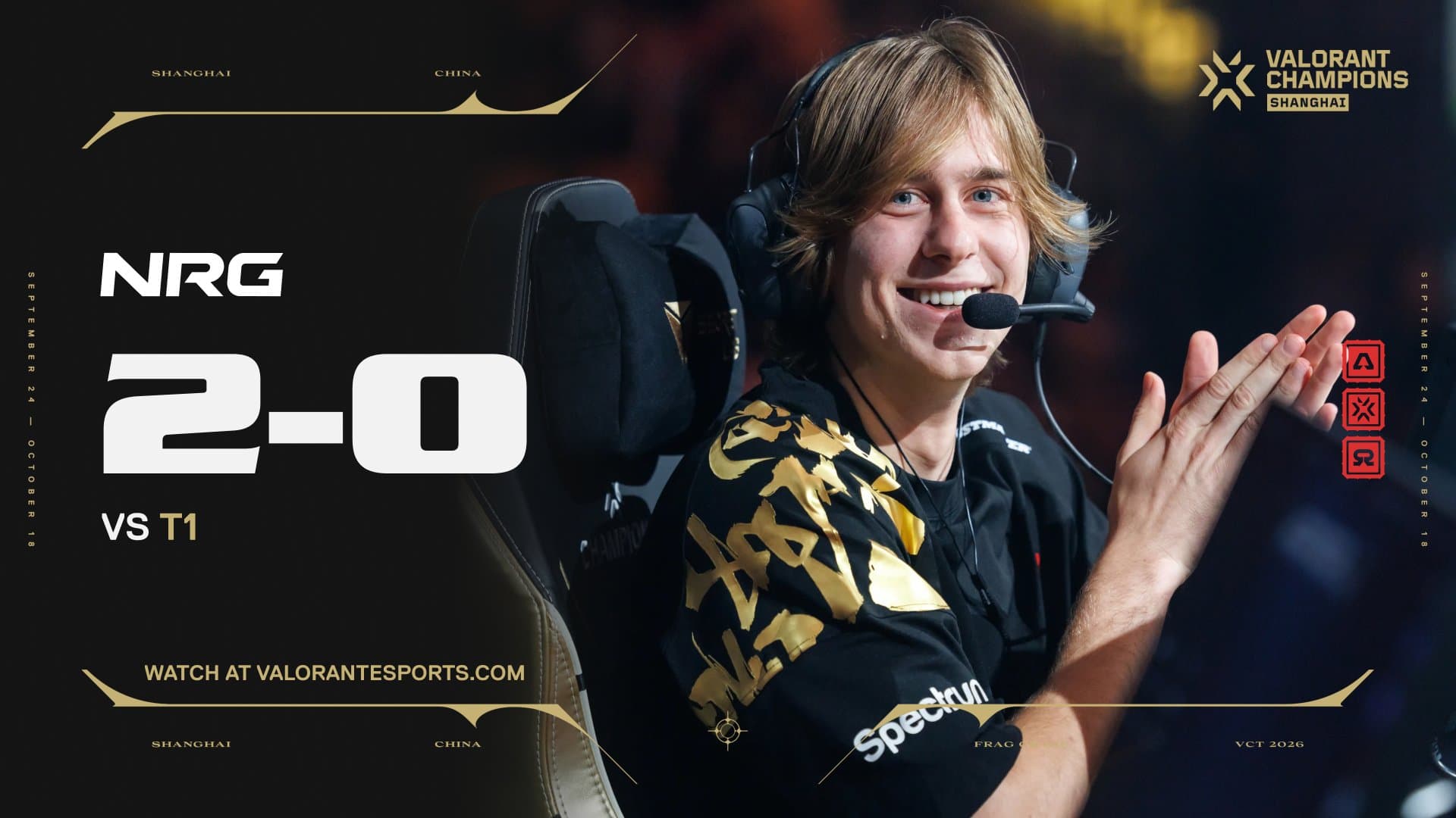 NRG sweep T1 to reach VALORANT Champions upper semifinals